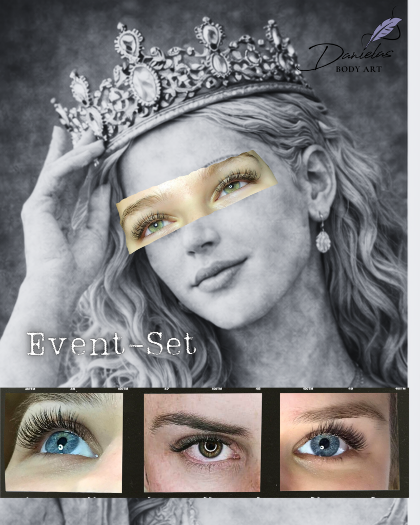 Du willst deine Wimpern etwas dichter haben, aber nicht so auffällig, dass es direkt jeder sieht? Und am besten nur für ein bestimmtes Event? Urlaub, Juniläum Foto shooting? Dann ist das Event Set perfekt für dich!.